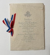 President William Howard Taft Document with place card for the Governor of SC picture