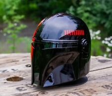 Star Red & Black Series The Mandalorian Black Wearable Helmet Collectible Armor picture