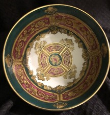 Vtg Andrea by Sadek Imari Style handpainted  porcelain oriental bowl 8”x3.5” picture