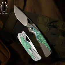 Kizer Topsail EDC Folding Pocket Knife M390 Blade Titanium Handle Ki3735A4 picture