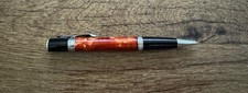 Vintage Monteverde Rollerball Pen Orange Marble Chrome Trim Rare No Box picture