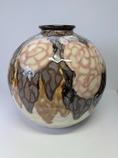 ART DECO FRENCH CAMILLE THARAUD PORCELAIN BALL VASE/1928 PARIS GALLIERA MUSEUM picture