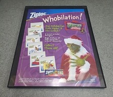 Ziploc How The Grinch Stole Christmas Framed Print Ad 2000 8.5x11 picture