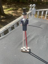 VTG. NANCY THOMAS Signed 2001 Uncle Sam Balance Pole ( Missing Flags) FOLK ART  picture