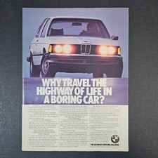 1979 BMW Bavarian Motor Works 320i Vintage Print Ad Munich Germany Mancave Shop picture