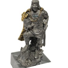 Michael Ricker Pewter Knight Figure Limited Edition 157/600 Crystal Marble 1992 picture