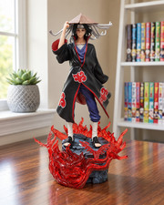 Naruto Shippuden Itachi Uchiha Figure 40cm 15.7in Akatsuki Hat Anime Statue Gift picture