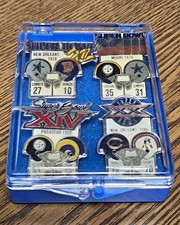 Super Bowl Starline Pins Lot of 4 - Super Bowl XII, XIII, XIV, XX, Great Cond. picture