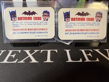 1966 N.P.P Official Batman Club Membership Card Vintage Batman Code x2 Cards picture