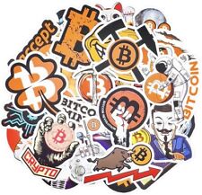 50pcs Bitcoin Crypto Stickers Ethereum Litecoin Doge Vinyl Waterproof Variety  picture