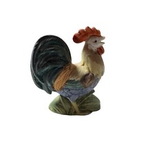 Vintage Miniature Painted Ceramic Roosters picture