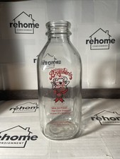 Broguieres Dairy Milk Glass Bottle 1Qt Vintage, Montebello, CA picture