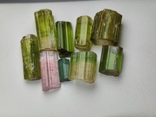 41 Gram Bicolour Tourmaline Crystals Having Perfect Colour And Size From Paprok  picture