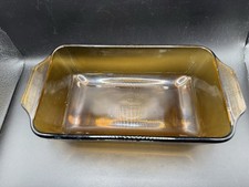 Vintage Anchor Hocking Amber Glass Loaf Pan 1.5 Quart 441 Baking Dish Meatloaf picture