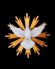 Modern Holy Spirit Dove Wall Plaque - 8.66