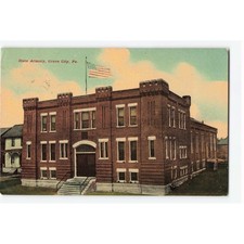 Vintage 1911 State Armory Grove City PA Postcard Postmarked Divided Back picture
