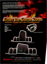Kinyo Game Zone Surround Sound Speaker System Vintage Magazine Ad Early 2000s picture