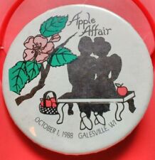Vintage Rare 90s Apple Affair Galesville wi Wisconsin Fair Festival Pin Button picture