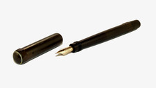 VINTAGE KAWECO AURUMIA 84 SAFETY FOUNTAIN PEN- BLACK HARD RUBBER- V. RARE- C1929 picture