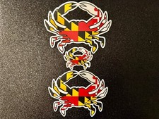 Maryland Flag Blue Crab Weatherproof Vinyl Sticker- 4 Size Options picture