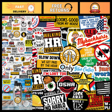 306 PCS Funny Hard Hat Sticker Pack for Adults - Waterproof Vinyl for Welding He picture