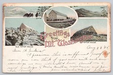 Vintage 1905 Mt. Washington Summit & Tiptop House Postcard picture