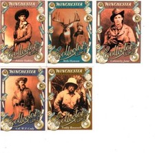 LOT OF 5 1999 WINCHESTER TRADING CARDS MINT ROOSEVELT BUFFALO BILL CLAMITY JANE picture