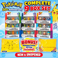 Pokémon Moncolle 30th Anniversary Complete 9 Box Set + Pokemon Center Gift Bag L picture