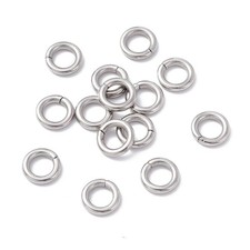 100 PCS 304 Stainless Steel Jump Rings 10mm 12 Gauge 2mm Thick Hardware picture