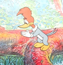 WOODY WOODPECKER  WALTER LANTZ 1970s ORIGINAL PRODUCTION CEL + DRAWING picture