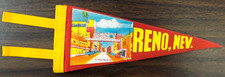 VINTAGE 1960s RENO NEVADA PENNANT 9