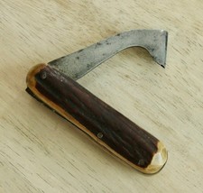 1889-1939 Antique Clarke Exeter Thick CIGAR STAG RACE (RASE) KNIFE-TIMBER SCRIBE picture
