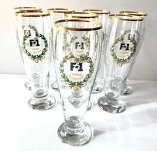 RASTAL Formula One F-1 World Champions Pilsner Beer Glasses 1950-1998 Set Of 8 picture