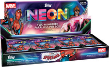 2026 TOPPS NEON MARVEL HOBBY BOX (100 Cards) Disney Brand New Sealed Presale QTY picture