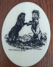 Montana Marble Shelly Gardipee Etched Horse Equestrian Design, Art,  READ picture