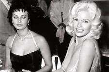 Classic 1957 SOPHIA LOREN & JAYNE MANSFIELD at a Party Poster Photo 11