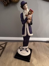 Giuseppe Armani Lady With Dog  10” 0421C Sculpture Figurine 1987 ORIGINAL BOX picture