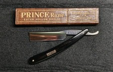 NOS Prince Deluxe Vintage Western-Style Japanese Straight Razor  *FREE HONING* picture