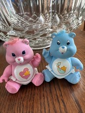 SET OF TWO VINTAGE 1980s ORIGINAL PVC BABY HUGS & TUGS CARE BEARS picture