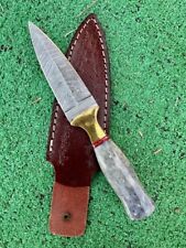 8.5” HANDMADE DAMASCUS Steel HUNTING Dagger Double Edged Fixed Blade Knife picture