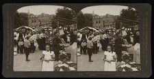 Photo:Market day,--among the stalls at the Botermarkt, Haarlem, Holland picture