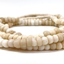 2 Strands White Bohemian Trade Beads picture
