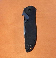 Kershaw Emerson 6034T Stainless Frame Lock Pocketknife Tanto Plain Edge Clip picture