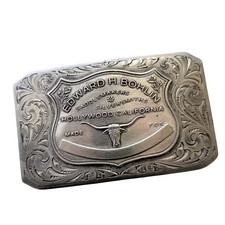 Vintage Ed Bohlin Trophy Buckle 925 + 100 Anniversary Historic Catalog Hollywood picture