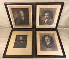 Antique Lithographs of Presidents WM Harrison Herb Hoover Woodr Wilson & Wm Taft picture