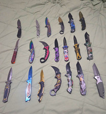 Lot of 20 Folding Pocketknives Stainless Steel Blade Manual Open Liner Lock picture