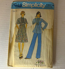 Simplicity 7344 Vintage Original Women’s Sportswear Dress Sewing Pattern Size 10 picture