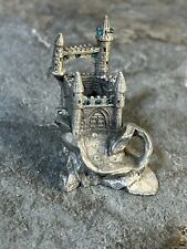 80’s CASTLE  Pewter Metal Fantasy Figurine Krakora Castle Missing Ball picture