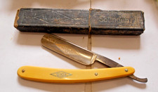 WW1 VINTAGE CUT THROAT RAZOR 1910s WUG BRAND GERMANY PEARL HANDLE RARE picture