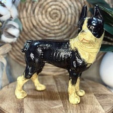 Cast Iron Boston Terrier Dog Statue - Antique Style picture